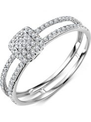 Revoni Złoty pierścionek z diamentami rozmiar: 58. Szare pierścionki Revoni, z diamentem, złote. Za 1,731.99 zł.