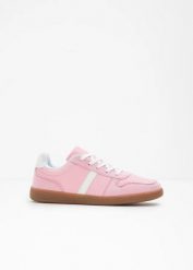 Sneakersy w stylu retro. Czerwone obuwie sportowe bonprix, bez zapięcia. Za 114.99 zł.