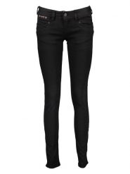 Herrlicher Dżinsy - Skinny fit - w kolorze czarnym rozmiar: W24. Czarne jeansy Herrlicher, z aplikacjami. Za 127.35 zł.
