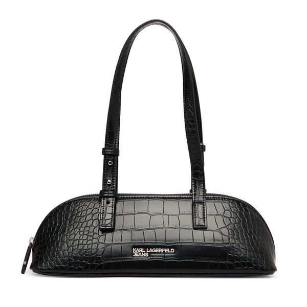 Torebka Karl Lagerfeld Jeans. Czarne torebki klasyczne Karl Lagerfeld Jeans, bez wzorów, z jeansu, bez dodatków. Za 549.99 zł.