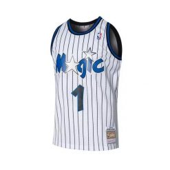 Koszulka Nba Orlando Magic Penny Hardaway. Białe bluzki Mitchell & Ness, bez wzorów, z jersey, sportowe, bez kołnierzyka, bez ramiączek. W wyprzedaży za 421.50 zł.