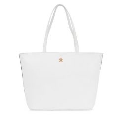 Torebka Tommy Hilfiger. Białe shopper TOMMY HILFIGER, bez wzorów, bez dodatków. Za 519.99 zł.