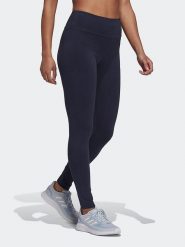 Adidas Legginsy w kolorze granatowym rozmiar: XS. Niebieskie legginsy Adidas, xs, bez wzorów, z podwyższonym stanem. Za 101.45 zł.