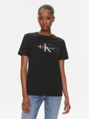 Calvin Klein Jeans T-Shirt Diffused Monologo J20J223264 Czarny Regular Fit. Czarne t-shirty Calvin Klein Jeans, s, bez wzorów, z bawełny, bez kołnierzyka, bez ramiączek. Za 129.99 zł.