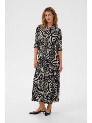 Cream Sukienka w kolorze czarno-beżowym rozmiar: L/XL. Brązowe sukienki Cream, l, bez wzorów, z wiskozy, bez kołnierzyka, bez ramiączek, maxi. Za 194.95 zł.