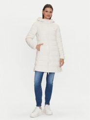 Guess Płaszcz zimowy New Aleta V4YL05 WF3X0 Biały Long Fit. Białe płaszcze Guess, na zimę, xs, z aplikacjami, z syntetyku, bez kaptura. Za 699.99 zł.