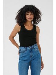 Kaffe Top w kolorze czarnym rozmiar: XXL. Czarne topy Kaffe, xxl, bez wzorów, bez kołnierzyka, bez ramiączek. Za 78.99 zł.