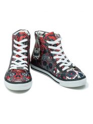 Goby Sneakersy w kolorze czarnym ze wzorem rozmiar: 37. Czarne trampki Goby, bez wzorów, z materiału, za kostkę, bez zapięcia. Za 217.99 zł.