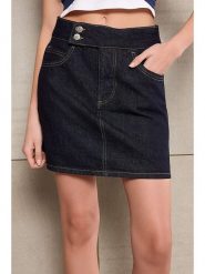 Trendyol Spódnica dżinsowa w kolorze granatowym rozmiar: 36. Niebieskie spódnice Trendyol, bez wzorów, z bawełny, klasyczne, mini. Za 104.99 zł.
