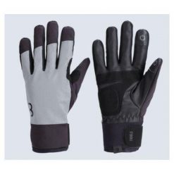 Odblaskowe rękawice zimowe BBB Cycling ColdShield. Szare rękawiczki BBB CYCLING, bez wzorów, sportowe. Za 238.50 zł.