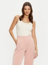 Guess Top V4YP06 K8RT2 Écru Regular Fit. Topy Guess, xl, z aplikacjami, z wiskozy, bez kołnierzyka, bez ramiączek. Za 139.99 zł.