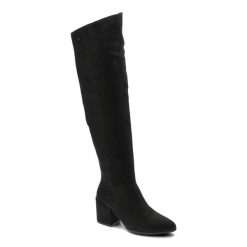 Czarne Kozaki Lemar Damskie Stylowe Obuwie. Czarne kozaki Lemar, z nubiku, bez obcasa, bez zapięcia. Za 299.00 zł.