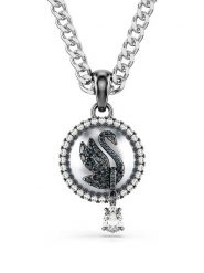 Swarovski Naszyjnik z zawieszką - dł. 42 cm rozmiar: onesize. Czarne naszyjniki SWAROVSKI, z kryształem, metalowe. Za 522.14 zł.