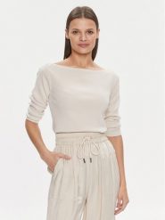 United Colors Of Benetton Sweter 1091D1M09 Beżowy Regular Fit. Brązowe swetry United Colors of Benetton, l, bez wzorów, z bawełny, bez ramiączek. Za 129.99 zł.