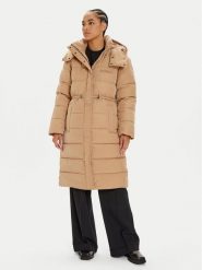 Calvin Klein Płaszcz zimowy K20K207740 Beżowy Regular Fit. Brązowe płaszcze Calvin Klein, na zimę, m, bez wzorów, z syntetyku, bez kaptura. Za 979.99 zł.