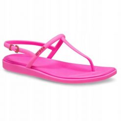 Japonki Dla Dorosłych Crocs Miami Thong Flip. Żółte klapki Crocs, bez wzorów, z materiału, bez obcasa. Za 139.99 zł.