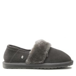 Kapcie EMU Australia. Brązowe obuwie domowe EMU Australia, bez wzorów, bez zapięcia. Za 299.99 zł.
