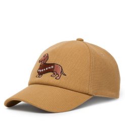 Czapka z daszkiem Weekend Max Mara. Brązowe czapki Weekend Max Mara, bez wzorów. Za 489.99 zł.