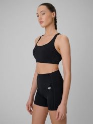 4F Biustonosz treningowy ze średnim wsparciem damski - czarny L. Czarne bielizna sportowa 4f, l, bez wzorów, z gumy. Za 129.99 zł.