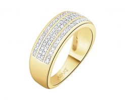 Pierścionek z żółtego złota z diamentami - 0,26 ct - próba 585. Żółte pierścionki Apart, z diamentem, złote. Za 5,690.00 zł.