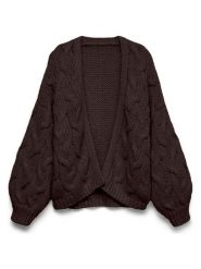Vero Moda Kardigan w kolorze brązowym rozmiar: M. Brązowe kardigany Vero Moda, m, bez wzorów, ze splotem. Za 149.95 zł.