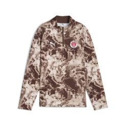 Młodzieżowa bluza przedmeczowa FC St. Pauli z zamkiem 1/4 PUMA. Biała bluzy Puma, m, bez wzorów, bez kaptura. Za 329.00 zł.