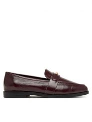 Aldo Lordsy Ellya 14403478 Bordowy. Czerwone lordsy Aldo, bez wzorów, ze skóry, bez obcasa, bez zapięcia. Za 389.99 zł.