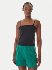 Adidas Top Pearl Tube KC7860 Czarny Slim Fit. Czarne topy Adidas, l, bez wzorów, z syntetyku, bez kołnierzyka, bez ramiączek. Za 198.99 zł.