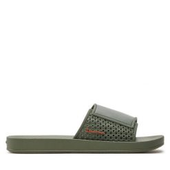 Klapki Ipanema. Zielone klapki Ipanema, bez wzorów, bez obcasa. Za 89.99 zł.