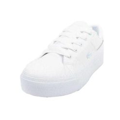 Kobiety/Panie Ziane Skórzane Buty Sportowe Na Platformie. Białe obuwie sportowe Lacoste, bez zapięcia. Za 613.99 zł.