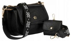 Listonoszka damska Rovicky R-KP-07-F19 czarna. Czarne torebki klasyczne ROVICKY, bez wzorów, ze skóry ekologicznej, małe, bez dodatków. Za 70.00 zł.