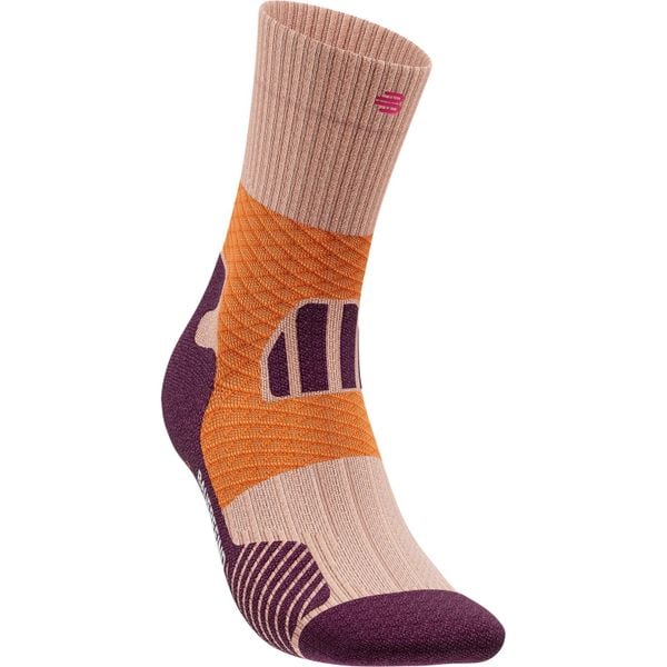 Skarpetki średniej długości damskie Bauerfeind. Czerwone skarpety BAUERFEIND, bez wzorów, z dzianiny. Za 151.50 zł.