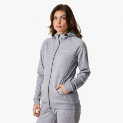 Bluza treningowa damska Swedemount Training Logo Zip Hood II szybkoschnąca. Niebieskie bluzy SWEDEMOUNT, bez wzorów, bez kaptura. Za 224.99 zł.