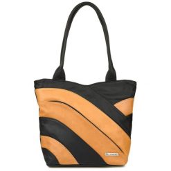 Shopperka skórzana Beltimore L38 czarno-camelowa. Czarne shopper bez wzorów, ze skóry, na ramię, duże, bez dodatków. Za 208.99 zł.