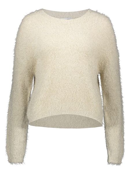 Pieces Sweter w kolorze kremowym rozmiar: M. Brązowe swetry Pieces, m, bez wzorów, bez ramiączek. Za 157.32 zł.