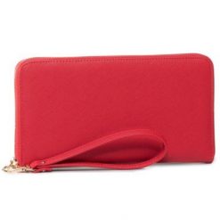 ACCCESSORIES 1W1-055-SS20 Czerwony. Czerwone portfele ACCCESSORIES, bez wzorów. Za 59.99 zł.