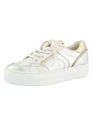 Paul Green Skórzane sneakersy w kolorze srebrno-złotym rozmiar: 38. Szare trampki Paul Green, bez wzorów, bez zapięcia. Za 438.56 zł.