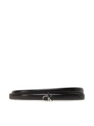 Calvin Klein Pasek Damski Ck Buckle Skinny Belt 1.5 K60K612932 Czarny. Czarne paski Calvin Klein, bez wzorów, ze skóry. Za 129.99 zł.