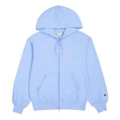 Bluza Rozpinana Damska Jeden Kolor. Niebieskie bluzy Champion, bez wzorów, bez kaptura. Za 318.99 zł.