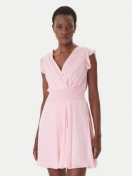 Morgan Sukienka koktajlowa 251-RWANY Różowy Loose Fit. Czerwone sukienki Morgan, bez wzorów, z syntetyku, wizytowe, bez kołnierzyka, bez ramiączek. Za 369.99 zł.