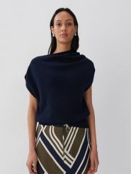 Someday Sweter w kolorze granatowym rozmiar: 40. Niebieskie swetry someday., bez wzorów, bez ramiączek. Za 168.46 zł.