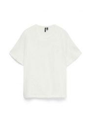 Vero Moda Koszulka w kolorze białym rozmiar: XS. Białe bluzki Vero Moda, xs, bez wzorów, z bawełny, bez kołnierzyka, bez ramiączek. Za 84.21 zł.