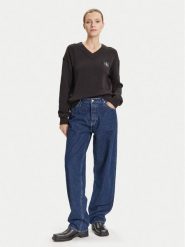 Calvin Klein Jeans Sweter LV047D352G Czarny Regular Fit. Czarne swetry Calvin Klein Jeans, xxl, bez wzorów, z bawełny, bez ramiączek. Za 389.99 zł.