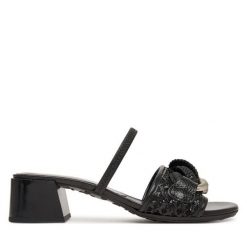 Sandały Hispanitas. Czarne sandały Hispanitas, bez wzorów, bez obcasa, na słupku, bez zapięcia. Za 539.99 zł.