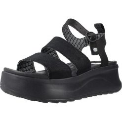 Sandały HEY DUDE DELRAY BUCKLE CLASSIC Czarny. Czarne sandały Hey Dude, bez wzorów, z materiału, bez obcasa, bez zapięcia. Za 219.00 zł.