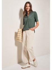 Cecil Koszulka w kolorze ciemnozielonym rozmiar: M. Zielone bluzki Cecil, m, bez wzorów, bez kołnierzyka, bez ramiączek. Za 78.84 zł.