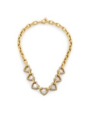 Guess Naszyjnik JUBN05 012JW Złoty. Żółte naszyjniki Guess, metalowe. Za 369.99 zł.