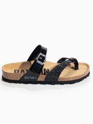 BAYTON Japonki "Diane" w kolorze czarnym rozmiar: 37. Czarne klapki Bayton, bez wzorów, z otwartym noskiem, bez obcasa. Za 154.95 zł.