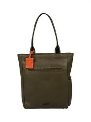 Burkely Skórzana torebka w kolorze khaki - 33 x 37 x 10 cm rozmiar: onesize. Brązowe torby na laptopa Burkely, bez wzorów, z materiału, na ramię. Za 303.06 zł.