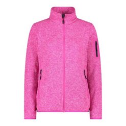 Bluza polarowa damska CMP Haze Jacket Knitted. Czerwone bluzy sportowe CMP, l, bez wzorów, z materiału, z kapturem. Za 283.40 zł.